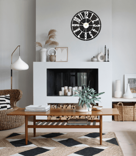 Wooden Silent Non-Ticking Wall Clock for Home Stylish Latest Designer Wall Clock for Home Living Room Bedroom Office Hall